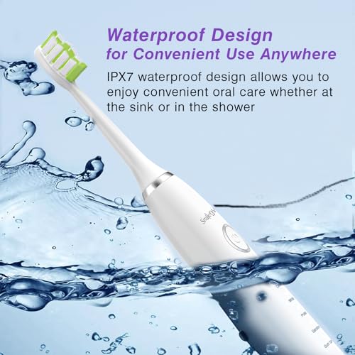 Advanced Sonic Electric Toothbrush with 4 Replacement Heads ? Multiple Modes for Deep Clean