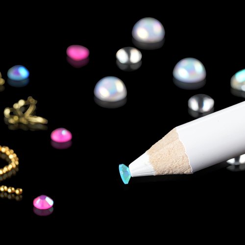 Nail Charms and Gems, Tucepu Nail Rhinestones Kit with 6 Boxes of Nail Gems, Colorful Clear Flatback Rhinestones 3D Charms for Nails， 3 Jewelry Glue