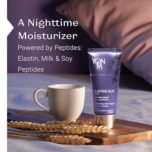 Yon-Ka Elastine Nuit Anti-Wrinkle Night Cream | Anti Aging Facial Moisturizer and Eye Cream | Soften Fine Lines and Wrinkles with Vitamin C and Elastin Peptides | Paraben-Free | 1.70 oz
