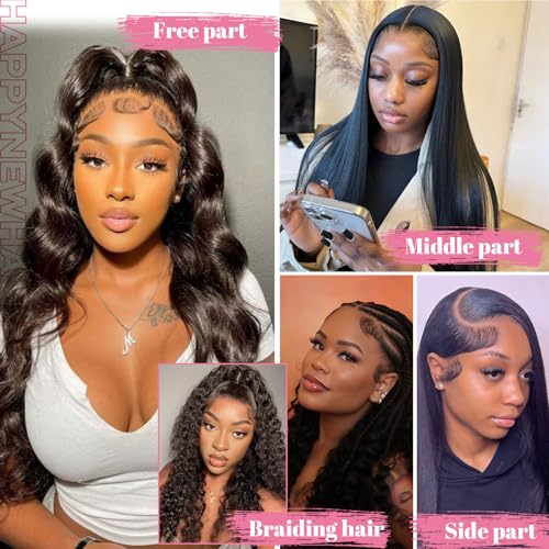 Human Hair Wig 13x4 Lace Front Wigs Real Human Hair for Women with Baby Hair Natural Hairline Natural Black Color