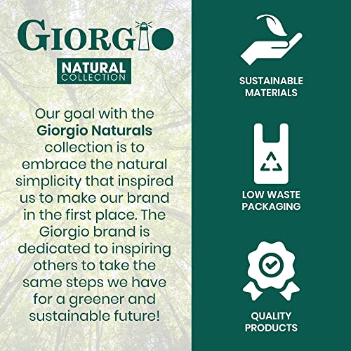 Giorgio GIONAT8 Small Natural Wooden Comb Detangler Wide Tooth Comb for Curly Hair, Bamboo and Beechwood Combs for Thick Hairs, Vegan Wooden Combs Perfect for Use with Long Thick Hair