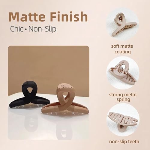 Hair Clips for Thin/Medium Fine Hair, 12Pcs Matte Small Claw Clips Mini Claw Hair Clip, 1.8 Inch Nonslip Jaw Clips with Gift Box