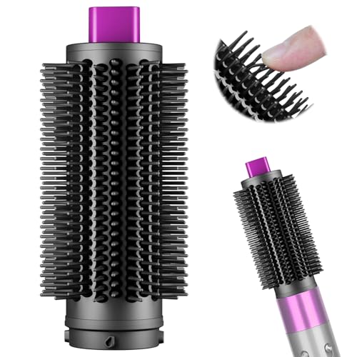 Upgraded Round Volumizing Brush for Dyson Airwrap, Round Brush Attachment Compatible with Airwrap HS01/05/08, Flexible Bristles for Root Lift Volume Frizz Control Styling Volumizing, Rose