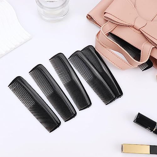 Bulk Pocket Combs Set - 300 Pack, Fine Dressing Comb for Kids, Women & Men (Black, 300)