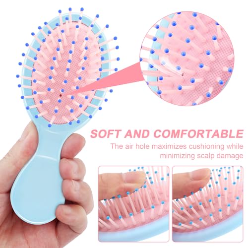 HOFASON 28 Piece Bulk Mini Wet Hair Brush, Women Bridesmaid Gift Toddler Girls Gifts, Women Small Travel Detangling Brushes Set, Teen Girl Party Favors, Stocking Stuffers, Teens Girls Stuff, 7 Colors
