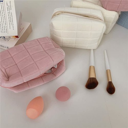 XPONNI Small Cosmetic Bag Cute Makeup Bag Y2k Accessories Aesthetic Make Up Bag Y2k Purse Cosmetic Bag for Purse (pink)