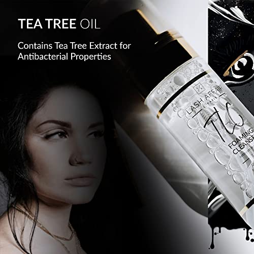 Lash Affair TLC Eye-Lash Extension Cleanser Foam Face Wash with Tea Tree Oil, Lash Shampoo, Facial Cleanser, Makeup Remover, Water-Based Eye-Lash Cleanser Oil-Free, 50 ml