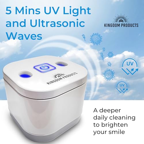 Innovative Ultrasonic Retainer Cleaner with a Larger 200ML Pod, 45kHz Retainer Cleaner Machine for Dentures, Night Guard Cleaner, Mouth Guard Cleaner, Denture Cleaner, Aligner Cleaner