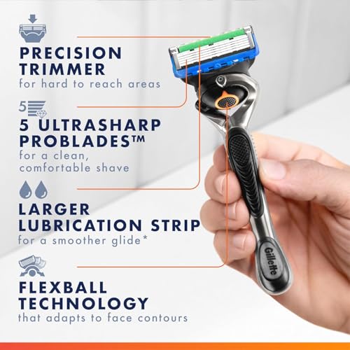 Gillette Fusion5 ProGlide Men's Razor Blade Refills, 12 Count, Mens Blades