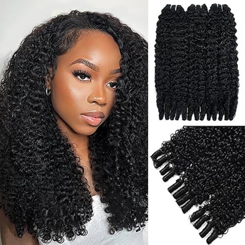 15A Raw Burmese Curly Bundles Human Hair,One Bundles 24 Inch Curly Human Hair,Triple Lifespan Indian Virgin Hair,Quick Weave Hair Extensions Natural Black