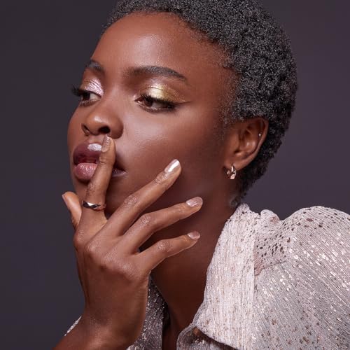 KISS imPRESS No Glue Mani Press On Nails, Color FX, 'Dimension', Light Neutral, Short Size, Squoval Shape, Includes 30 Nails, Prep Pad, Instructions Sheet, 1 Manicure Stick, 1 Mini File