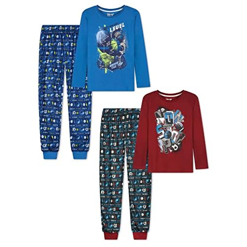 Sleep On It Boys Pajama Pant Set Long-Sleeve Shirts and Pajama Pants Kids Sleepwear With Fun Prints & Comfortable Fit