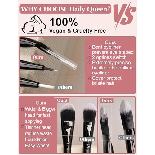 29pcs Black Professional Makeup Brush Set Kabuki Powder Concealers Eye shadows Blush Eyeliner Eyebrow Contour Eye blending Brushes (29pcs brush)