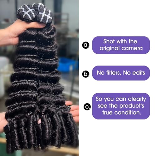Lemoda Burmese Loose Deep Wave Curly Virgin Human Hair Bundles 20 20 20 Inch Loose Deep Wave Curly 100% Unprocessed Raw Human Hair Extensions Top Qanlity Hair Weave 3 Bundles Natural Black