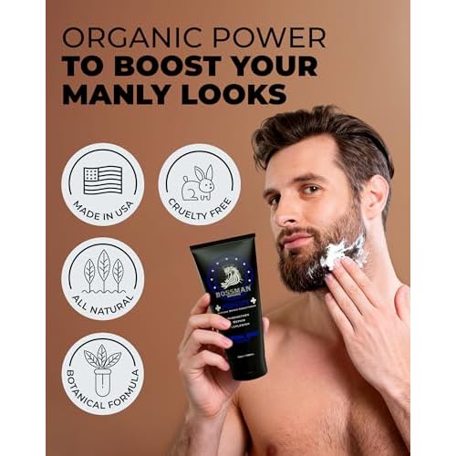 Bossman Essentials Beard Kit for Men, Set of 3 - Beard Oil Jelly, Fortifying Conditioner Cream, Beard Balm - Grooming Growth Care Accessories - Gift Set for Men (Vetiver X)