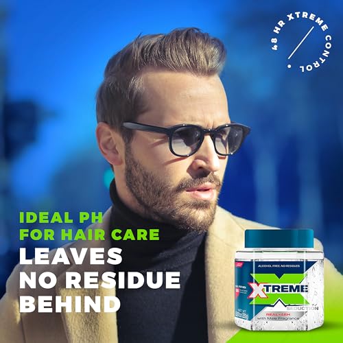 Xtreme Gel Seduction Styling Hair Gel For Men With Aloe Vera and 48-Hours Control, 8.81 oz (Pack of 12)