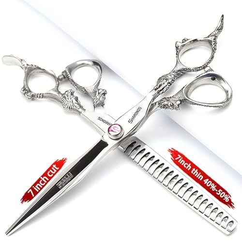 6/7/8/9 inch Professional Hair Cutting Thinning Scissors Barber Shears Hairdressing Salon Set (7-inch 4pc)