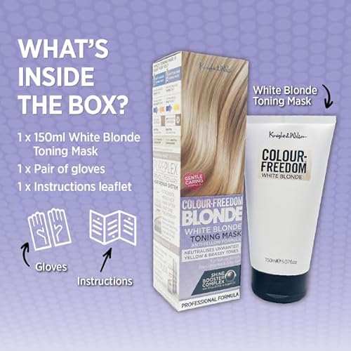 Blonde Hair Toner. Professional Deep Conditioning Hair Mask that Neutralizes Yellow & Brassy Tones. Cruelty Free & Vegan. By Knight & Wilson. 5.07 Fl Oz