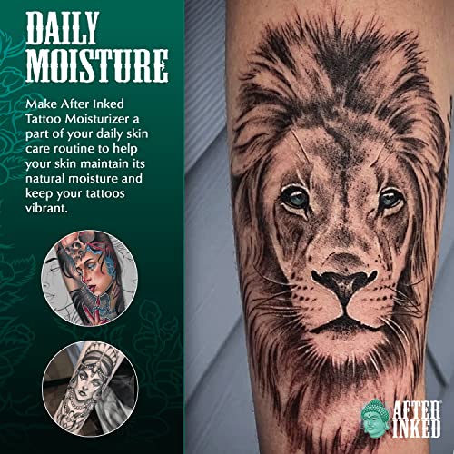 After Inked Tattoo Aftercare Lotion ? Moisturizing Balm for Inked Skin, As Seen on INK MASTER ? Hydrating Cream with Grape Seed Oil, Skin Nourishment & Daily Maintenance ? 3 Fluid oz Tube (1-Pack)