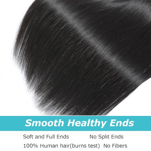 Straight Hair Bundles 13A Brazilian Virgin Human Hair Bundles Straight 26 28 30Inch 100% Unprocessed Virgin Human Hair Natural Black