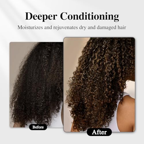 Heated Electric Thermal Steamer Cap for Natural Black Afro Hair - Hot Spa Treatment Hat with Temperature Control for Deep Conditioning at Home - Black