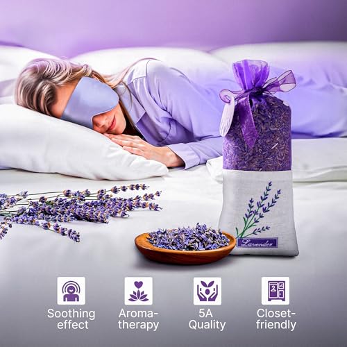 Relaxation Set: Weighted 22MM 100% Natural Silk Eye mask with Lavender & Flax Seeds, Shoulder & Neck Relaxor, Lavender Essential Oil roll-on Dried Aromatherapy sachets Gift Box Meditation