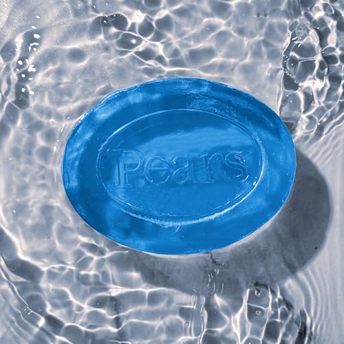 Pears Glycerin Soap Bar Variety 3-Pack, Transparent Green, Blue, and Amber Bars for Soft, Glowing Skin, 4.4 Oz Ea
