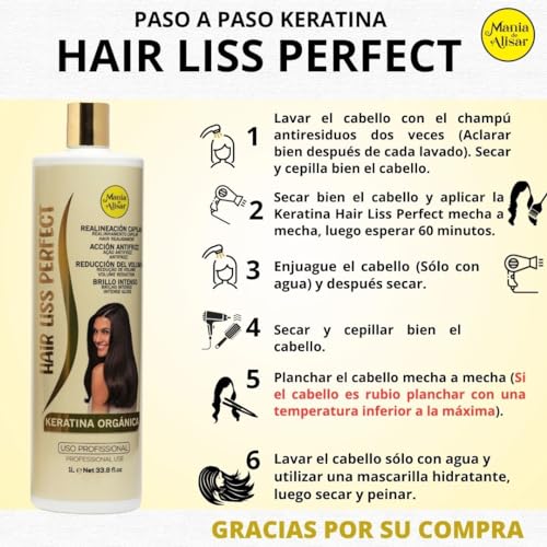 Brazilian Hair Straightening Organic (Brazilian Keratin Hair (1000 ml / 33,81 fl.oz))