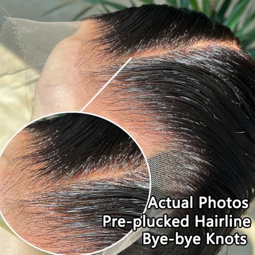 5x5 Real HD Lace Front Human Hair Wigs for Black Women 180% Density Curly Lace Closure Wig Bye-Bye-Knots With Baby Hair Natural Hairline (5x5 HD Lace Wig, 18inches)