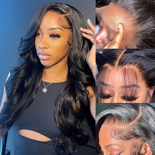 Wiggins Wig 13x6 Body Wave Lace Front Wigs Human Hair Pre Plucked Glueless 13x6 Lace Front Wigs Human Hair Pre Bleached Knots Deep Parting Wig For Black Women 16 Inch