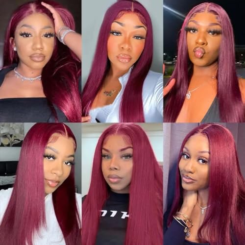 Burgundy Human Hair Bundles 99J Straight3 Bundles 18 20 22 inch Unprocessed Brazilian Virgin Hair Color Red Bundle