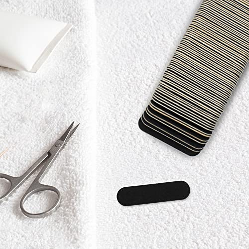 300 Pack Mini Nail File Bulk(180/240 Grit), Disposable Nail Files Double Sided Emery Boards Home or Professional Manicure Tools(Black)