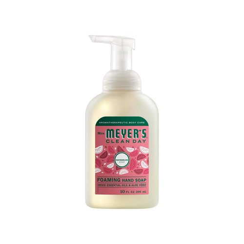 Mrs. MEYER'S CLEAN DAY Foaming Hand Soap 4 Scent Variety Pack, 1 Rain Water, 1 Lavender, 1 Lemon Verbena, 1 Watermelon, 10 OZ Each, 1 CT
