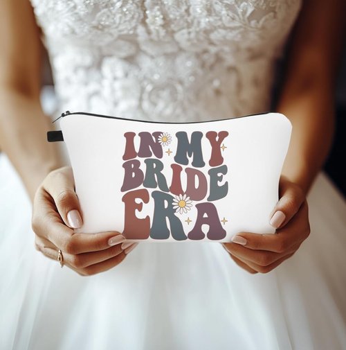 Baobeily In My Bride Era, Funny Engagement Gifts for Bride - Bridal Shower & Bachelorette Party Cosmetic Bag for Women