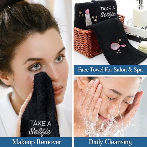DAN RIVER Makeup Remover Cloth 6 Pack ? Ultra Soft Face Wash Cloth & Makeup Eraser Cloth, Removes Makeup, Reusable & Machine Washable Makeup Towels ? Absorbent & Durable Face Cloth, Take A Selfie