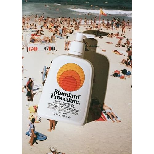 Standard Procedure. SPF 50+ Sunscreen, Broad Spectrum Face & Body Sunblock for Sun-Sensitive Skin, 4HR Water Resistant, Organic Formula, 8.5 oz