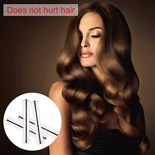 WILLBOND 60 Pcs Perm Rods for Long Hair Plastic Curl Rods Cold Wave Irons Curling Roller for Hair Styling Hairdressing Tools (0.63 Inch, White)