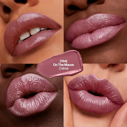 Revlon Super Lustrous Lipstick, Creamy Formula For Soft, Fuller-Looking Lips, Moisturized Feel, 764 On the Mauve, 0.15 oz
