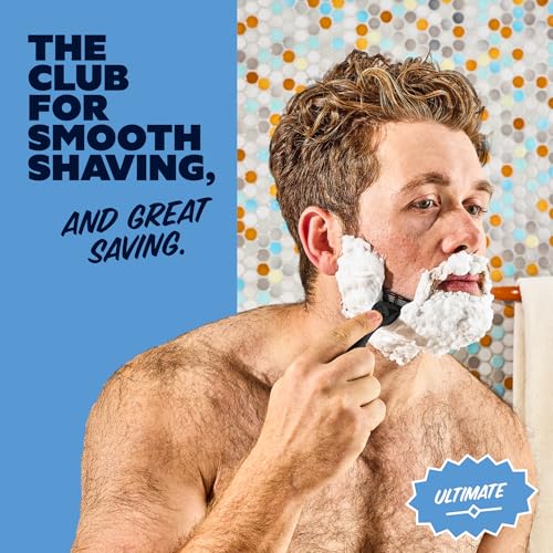 Dollar Shave Club | Ultimate Shave Set | 4 Extra Close Refill Cartridges, 1 Handle, 1 Prep Scrub 3 ounce, 1 Shave Cream 6 ounce, 1 Post Shave Dew 3.4 ounce