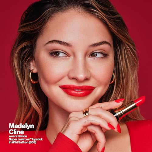 Revlon Super Lustrous Lipstick, Creamy Formula For Soft, Fuller-Looking Lips, Moisturized Feel, Love That Red (725), 0.15 oz