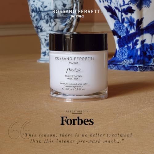 Rossano Ferretti Prodigio Regenerating Treatment | Bond Building Keratin Mask for Intense Hair Repair, Hydration, Softness | Vegan, Luxury | 6.8 Fl Oz