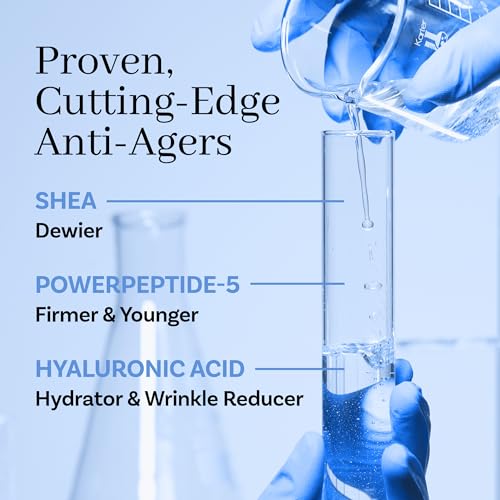 MicroPeptide Power Treatment Cream Moisturizer, Anti Aging Skin Care with Hyaluronic Acid, Peptides for Wrinkles, Dewy, Plump Skin, Vegan, Paraben, Cruelty & Alcohol Free, 1.69 fl oz