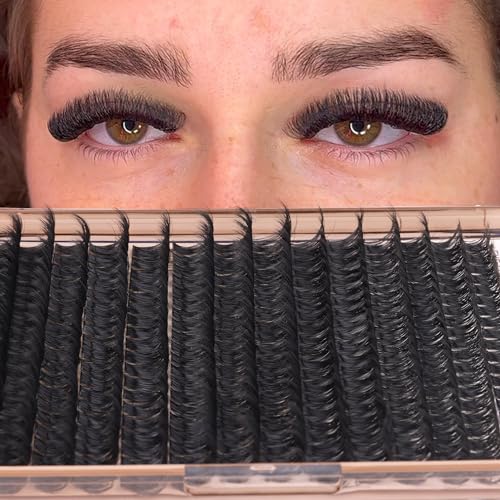 Geeneiya Volume Lash Clusters Kit DIY Lash Extension Kit D Eyelash Extensions with Lash Bond and Seal Tweezers,10-14mm Eye Corner Eyelashes and 16-18MM Cluster Lashes 300Pcs