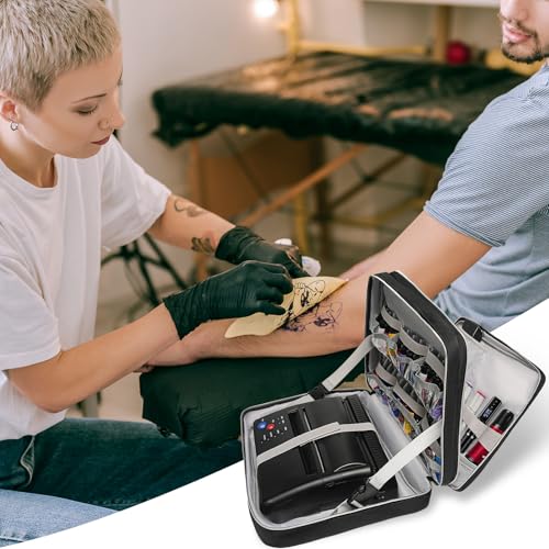 Tattoo Travel Case for Equipment and Supplies,Black Print,Bag Only