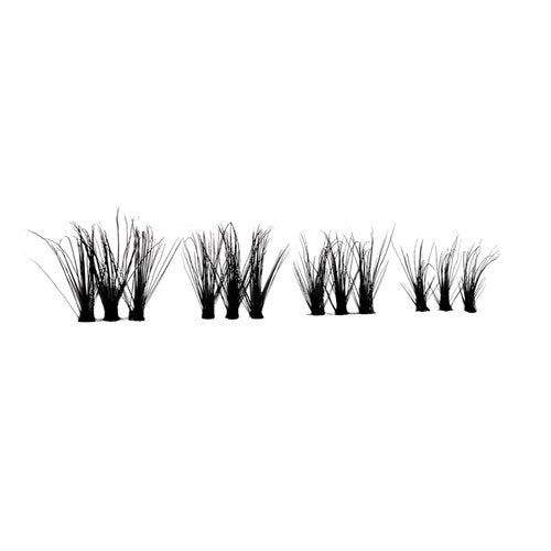 PRO Extend Lash System | 48 Lash Clusters in 4 lenghts: 10mm 12mm 14mm 16mm | Flat-Band All-Day Comfort | DIY Lash Extensions (W2 | WISPY)