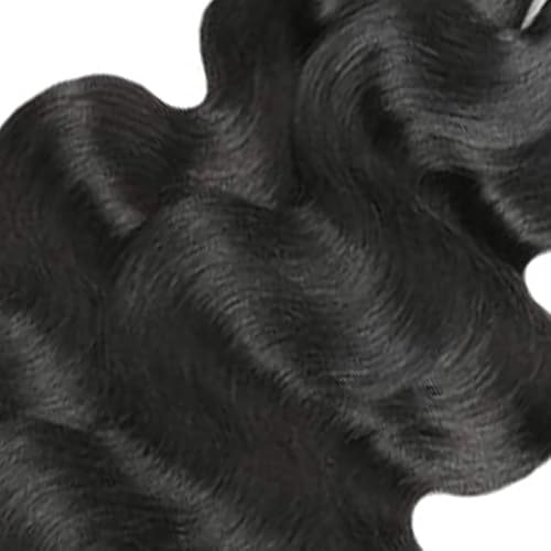 Human Hair Bundle 12 14 16 Inch Body Wave Bundles Unprocessed Brazilian Virgin Hair Extensions 3 Bundles Natural Black Color