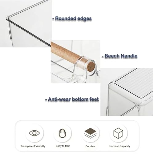 RS ONE Cosmetic storage box | Large-capacity cosmetic box holder, suitable for countertop dressing table and bathroom table storage (Transparent gray)