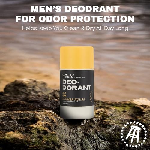 Would Aluminum Free Deodorant For Men - 2.85 Fl Oz Natural Deodorant For Men - Odor Protection, Natural Extracts, Essential Oils, Smooth Brandy & Madagascar Vanilla, 1