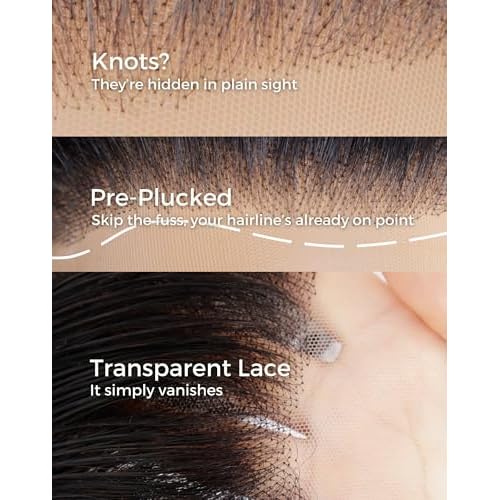 28 Inch Deep Wave Lace Front Wigs Human Hair, 13x6 HD Wet and Wavy Lace Front Wigs, Curly Human Hair Wig, 180 Density Deep Wave Wig, Pre Plucked & Glueless, Natural Color