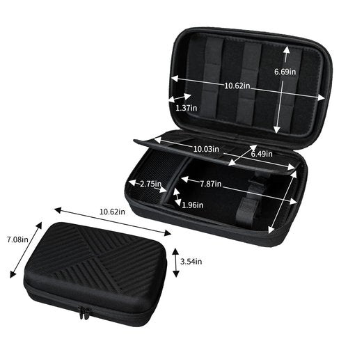 Hard Travel Case for Hair Clippers, Hair Cutting Barber Supplies Holder, Trimmer Organizer Storage Bag for Ufree/Hatteker/Oneisal/Wahl 5Star/Andis Men Razor Guard Grooming Kits (Bag Only) (Black)